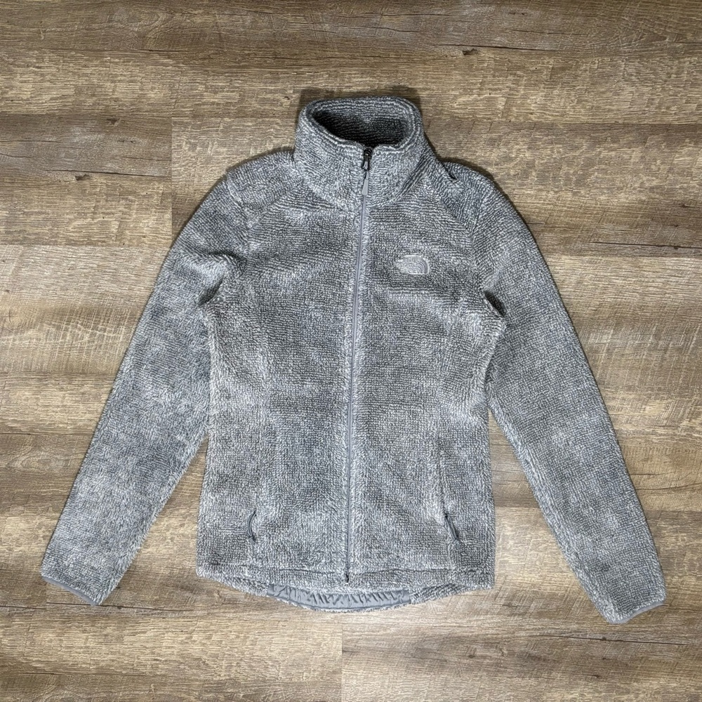 The North Face Gray Silver Teddy Bear Fleece Jacket Women's XS